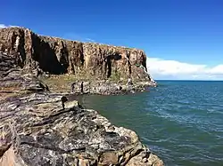 鳥島付近の青海湖