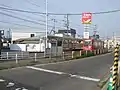 湯の川停留場・乗降車ホーム全景（2018年6月撮影）
