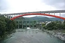 皆野寄居バイパス 末野大橋と玉淀ダム