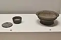 須恵器 蓋坏・須恵器 高台付椀東京国立博物館展示。