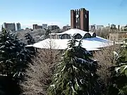 理学部一号館より。裏側はドーム状になっている。