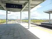琿春駅プラットフォーム。