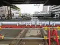 産業道路第1踏切の跡（現在は撤去）