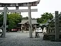 本丸跡。現在は神社。城の時代をしのぶ建築物はない