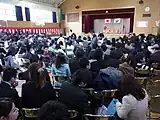 講堂での入学式（2012年4月撮影）