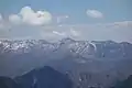 男鹿岳山頂から那須岳(茶臼岳)と沼原湿原(沼ッ原調整池)