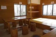 畦ヶ丸避難小屋の内観(2023年1月)