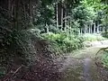 登山道入り口（道路標識）