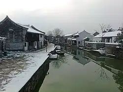 冬の観海衛鎮鳴鶴地区(旧鳴鶴鎮)