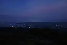 白雲台付近から両津湾方面の夜景