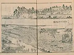 4、『江戸名所図会』に「目白下大洗堰」として紹介された関口大洗堰