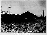 かつての富山県一号線と野積場
