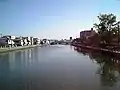 福島橋から下流に見た福島川と福島新橋