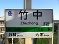 駅名標　竹科駅は新荘駅に改名（Wikimedia Commonsより）