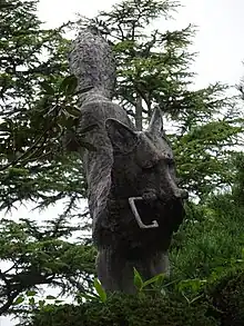 竹駒神社の霊狐像