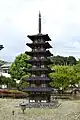 塔復元模型（太宰府市文化ふれあい館屋外に展示）