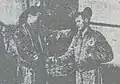 1957年12月22日に発生した米軍機墜落で救助したことを感謝する様子1957年12月23日付高知新聞より