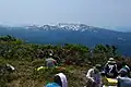 粟ヶ岳山頂から守門岳を望む