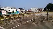 駅舎撤去後のホーム跡（2015年10月）