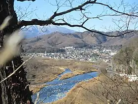 群馬県桐生市の富士山の山頂からの景色