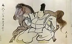 舩津文渕が文一の作品を模写した引馬図 天保元年（1830年）
