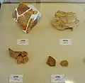 出土埴輪片三河天平の里資料館展示。