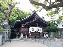 艮神社。千光寺と同年である806年鎮座。『時をかける少女』『かみちゅ!』の舞台。