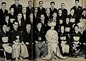 若山富三郎(城健三朗)と藤原礼子の結婚式