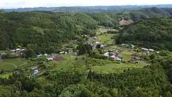 檜山の全景