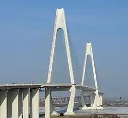 営口遼河大橋。対岸は盤錦市大窪区