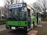 新宿交通公園に展示されている都営バスの前面