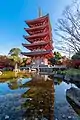 蓮華院誕生寺の五重塔(1997年、熊本県玉名市)