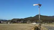 薩摩山崎駅付近に残る腕木式信号機