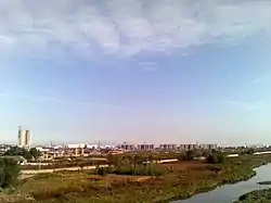 汾河大橋から望む市街地と汾河