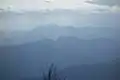 西御荷鉾山からの両神山(奥)と二子山(手前)