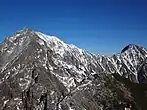 西穂高岳から見た吊り尾根