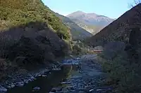 西米良村からの市房山と一ツ瀬川