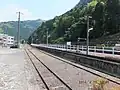廃止された貨物ホーム跡(2014年4月)