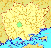 旧・賀陽町の位置