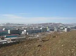 大楊樹鎮市街地の全景