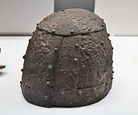 山王金冠塚古墳 衝角付冑群馬県前橋市。東京国立博物館展示。