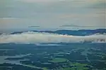 金北山からの角田山と弥彦山
