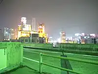沢上橋から見た金山の夜景