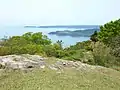 金華山山頂から南側（牡鹿半島先端と網地島）