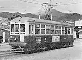 低床化前の153号（1966年頃、赤迫停留所）