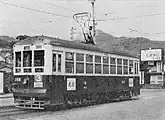 低床化前の152号（1966年頃、赤迫停留所）