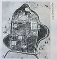 1791年(寛政3年)6月、長源院寺領絵図(部分)