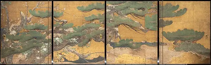 長谷川派《雪松図》16世紀、桃山時代、智積院、京都