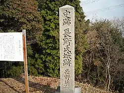 長野城跡に建つ石碑