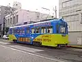 阪堺電気軌道モ501形503号「岡崎屋質店」（2017年2月12日）